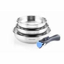Set de 3 poeles 20-24-26 cm Arthur Martin AM1410 - Acier Inoxydable -