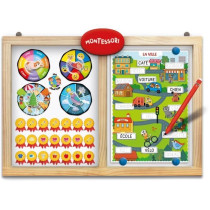 Grand tableau en bois éducatif - LISCIANI - Calendrier, saisons et é