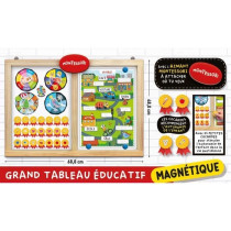 Grand tableau en bois éducatif - LISCIANI - Calendrier, saisons et é