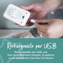 TOMMEE TIPPEE, Peluche veilleuse de luxe avec CrySensor, 6 sons apaisa