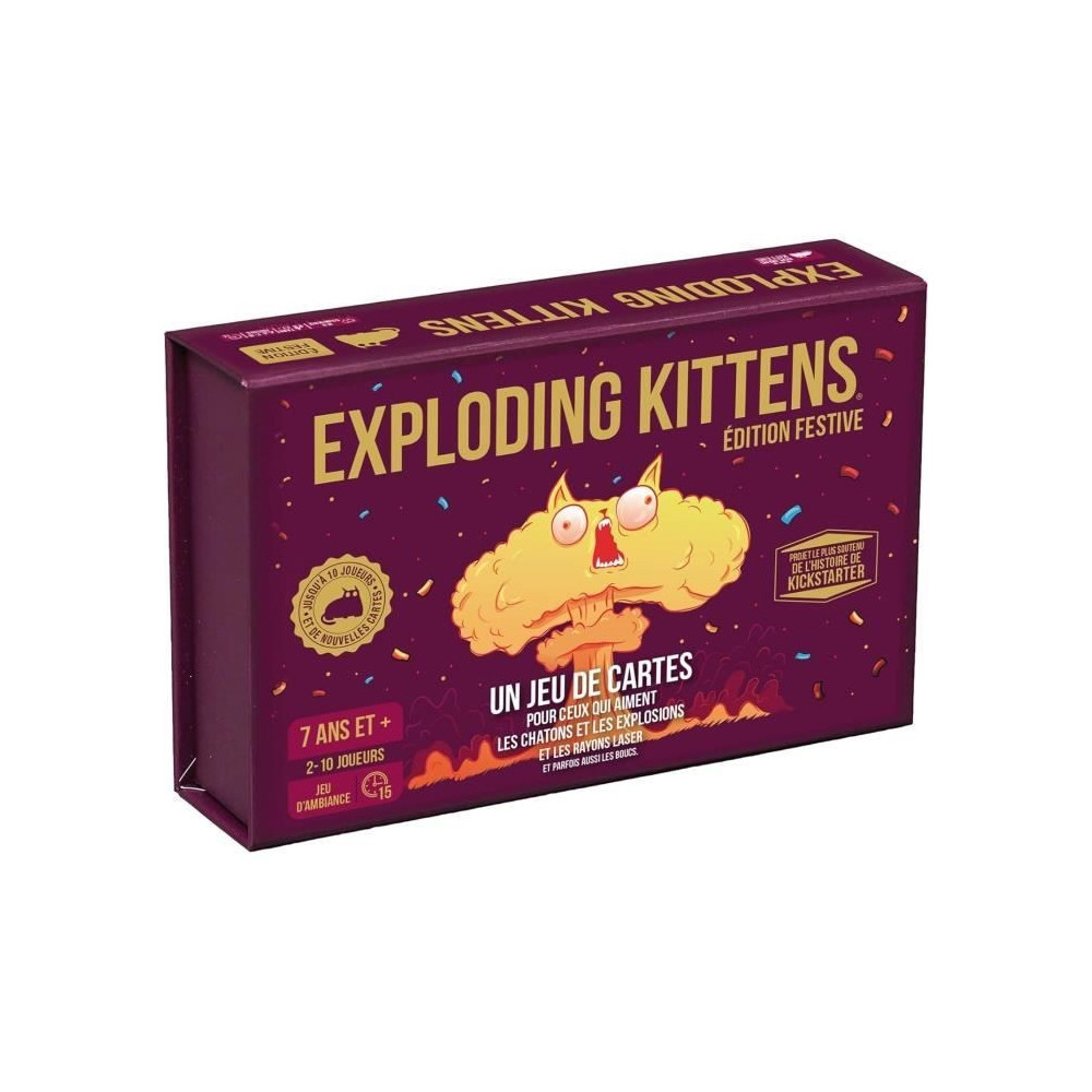 Jeu d'ambiance - ASMODEE - Exploding Kittens : Édition Festive - Pour