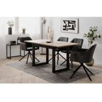 Table extensible Denver 80B - 120-160 x 75 x 80 cm - Décor chene arti