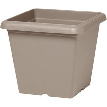 Pot de fleurs carré - GARDEN ID - Teramo Taupe - 40 x 35 cm - Résist