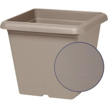 Pot de fleurs carré - GARDEN ID - Teramo Taupe - 40 x 35 cm - Résist