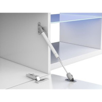 Meuble TV réversible BLUE-TECH - Mélaminé blanc laqué - 1 Porte ab