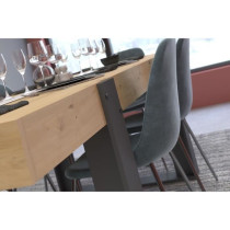 Ensemble enfilade + table LOFT - PARISOT - Chene Artisan et gris - 3 p