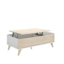 Ensemble meuble TV table basse buffet NESS - Mélaminé - Style scandi