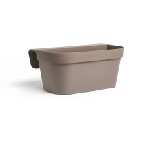Jardiniere+crochet - GARDEN ID Star - Taupe 50 x 21 cm - Fixation faci