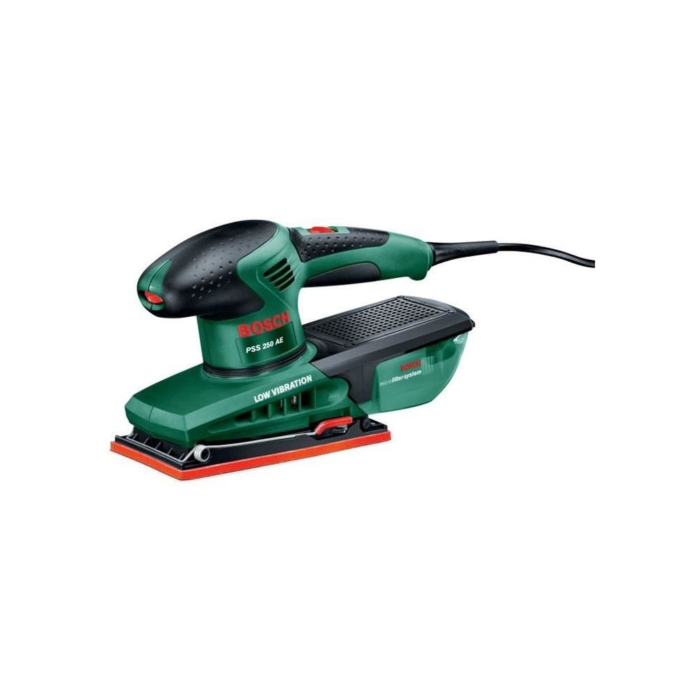 Ponceuse vibrante filaire Bosch - PSS 250 AE (250W, coffret de rangeme