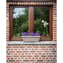 Jardiniere - GARDEN ID Teramo - Taupe 60 cm - Solidité - Réserve d'e