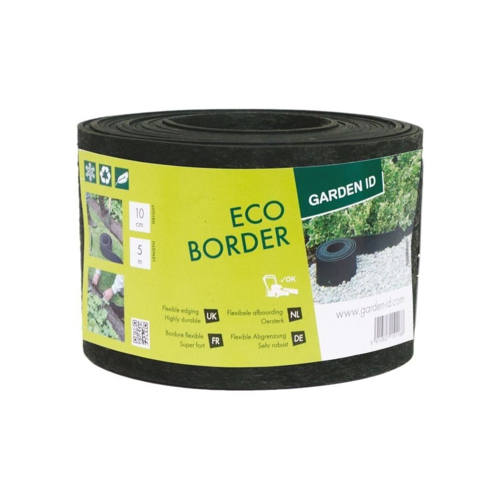 Bordure de jardin en caoutchouc recyclé - GARDEN ID Eco Border - 5 m