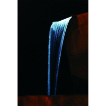 Lame d'eau inox Niagara 60 avec éclairage led pour bassin de jardin -