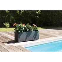 EDA PLASTIQUE Jardiniere Graphit Up - 57 L - 79,5 x 29,5 x 29,5 cm - G