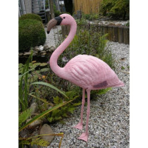 Décoration de jardin - UBBINK - Flamant en résine - Hauteur 88 cm