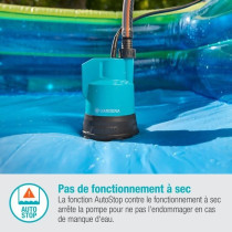 GARDENA Pompe pour collecteur d'eau de pluie 2000/2 18V P4A sans batte