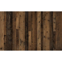 Buffet bas INDY 4 Portes et 1 Tiroir - Mélaminé bois vieilli et gris