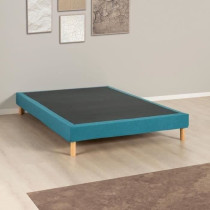 Sommier tapissier - 160x200 cm - Bleu turquoise - Kit - DEKO DREAM Eaz