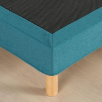Sommier tapissier - 160x200 cm - Bleu turquoise - Kit - DEKO DREAM Eaz