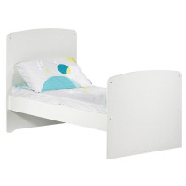 Lit évolutif - 140x70cm - Babyprice Basic - En bois blanc
