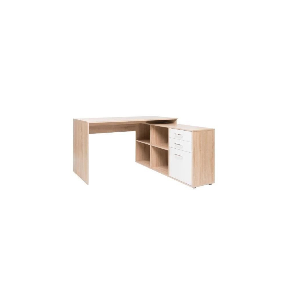 Bureau d'angle London - Panneaux de particules - Décor chene sonoma,