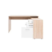 Bureau d'angle London - Panneaux de particules - Décor chene sonoma,