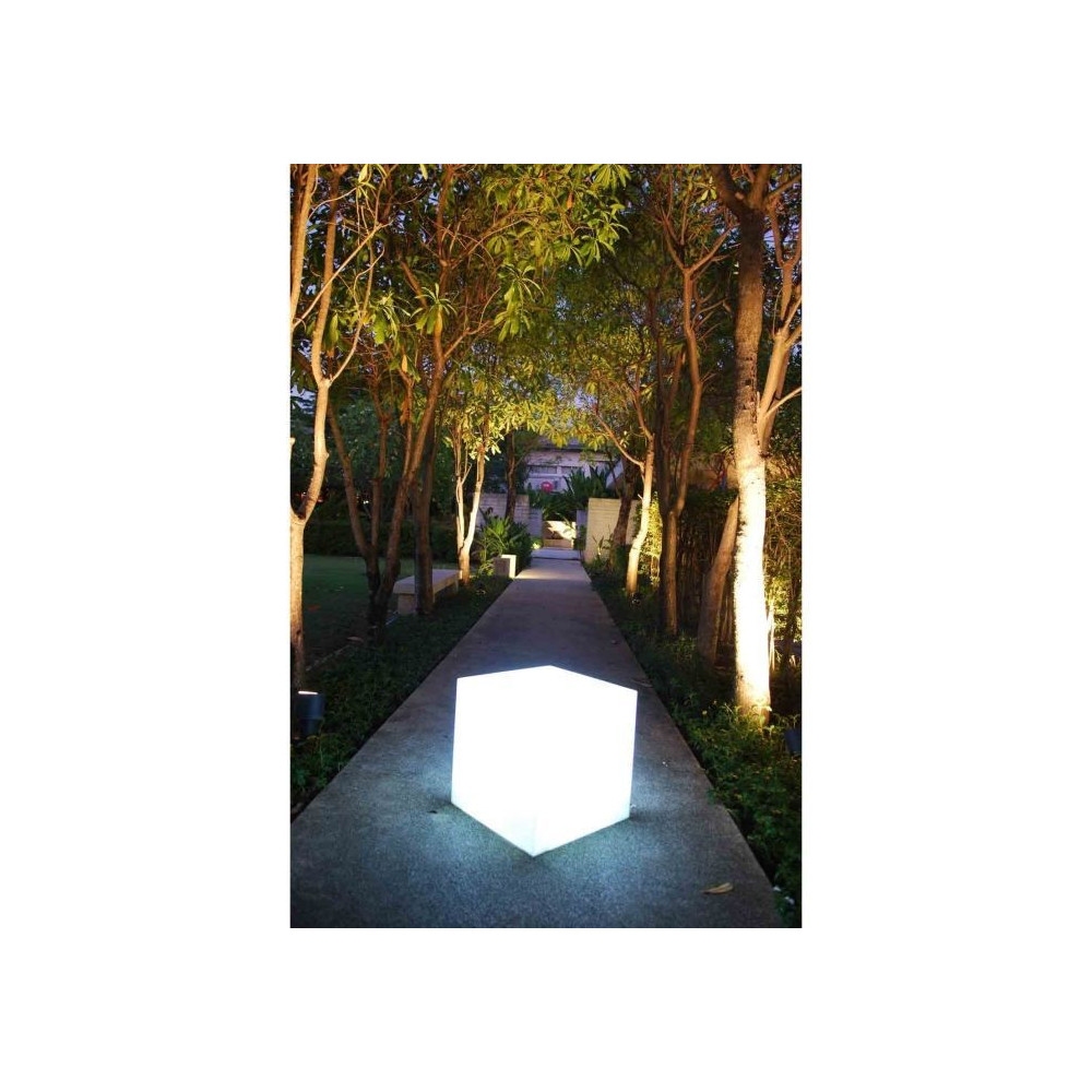 Cube lumineux tabouret filaire pour extérieur LED - LUMISKY - Carry W