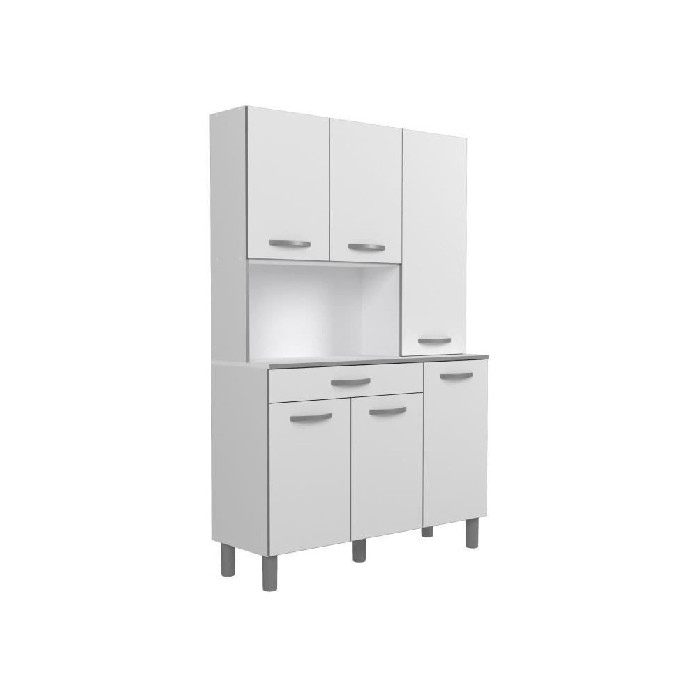 OSLO Buffet de 120 cm - 1 Tiroir et 6 Portes - L 120 x P 40 x H 185 cm