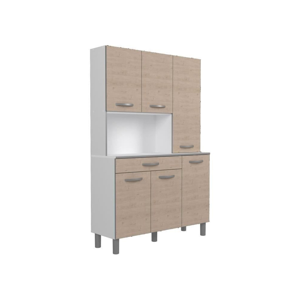 OSLO Buffet de 120 cm - 1 Tiroir et 6 Portes - L 120 x P 40 x H 185 cm