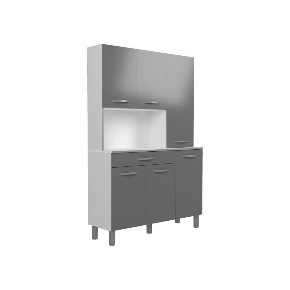 OSLO Buffet de 120 cm - 1 Tiroir et 6 Portes - L 120 x P 40 x H 185 cm