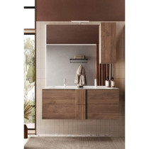Ensemble Meuble salle de bain suspendu JUNE L120 - Double vasque + 2 T