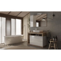 Ensemble Meuble salle de bain HAMBOURG L110 - Vasque + 2 Tiroirs + 3 n