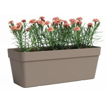 Jardiniere - Plastique - Taupe - Rectangulaire - L49,9 x P20 x H18,1cm