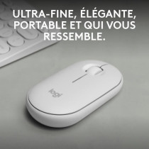 Souris Logitech Pebble Mouse 2 M350s souris fine sans fil Bluetooth, p