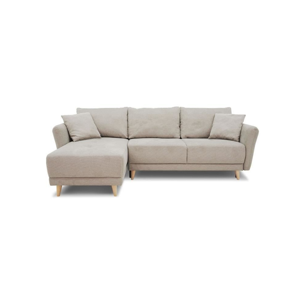 Canapé d'angle convertible réversible 3-4 places CLAUDIUS - Tissu Be
