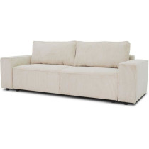 Canapé droit convertible 3 places JOSH - velours côtelé beige - Cof