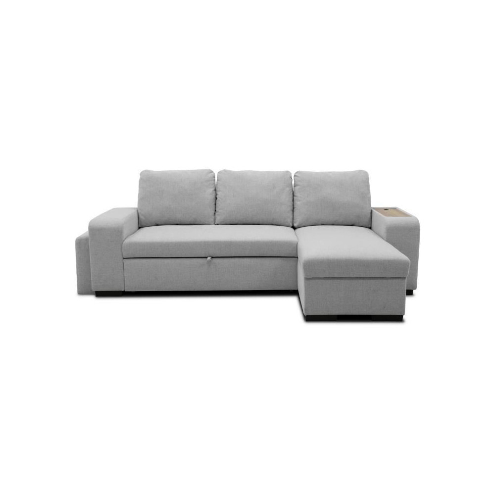 Canapé d'angle convertible réversible VALDO 3 a 4 places - Tissu Sou
