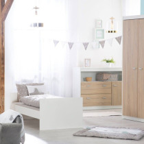 Chambre Bébé Duo ROBA - Gabriella - Lit Évolutif 70x140 + Commode a