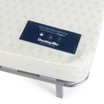 DUNLOPILLO Banquette BZ - Tissu Noir + 2 coussins noir - L 140 x P 99
