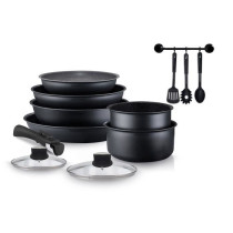 Arthur Martin AM268B Batterie de cuisine 12 pieces - poignée amovible