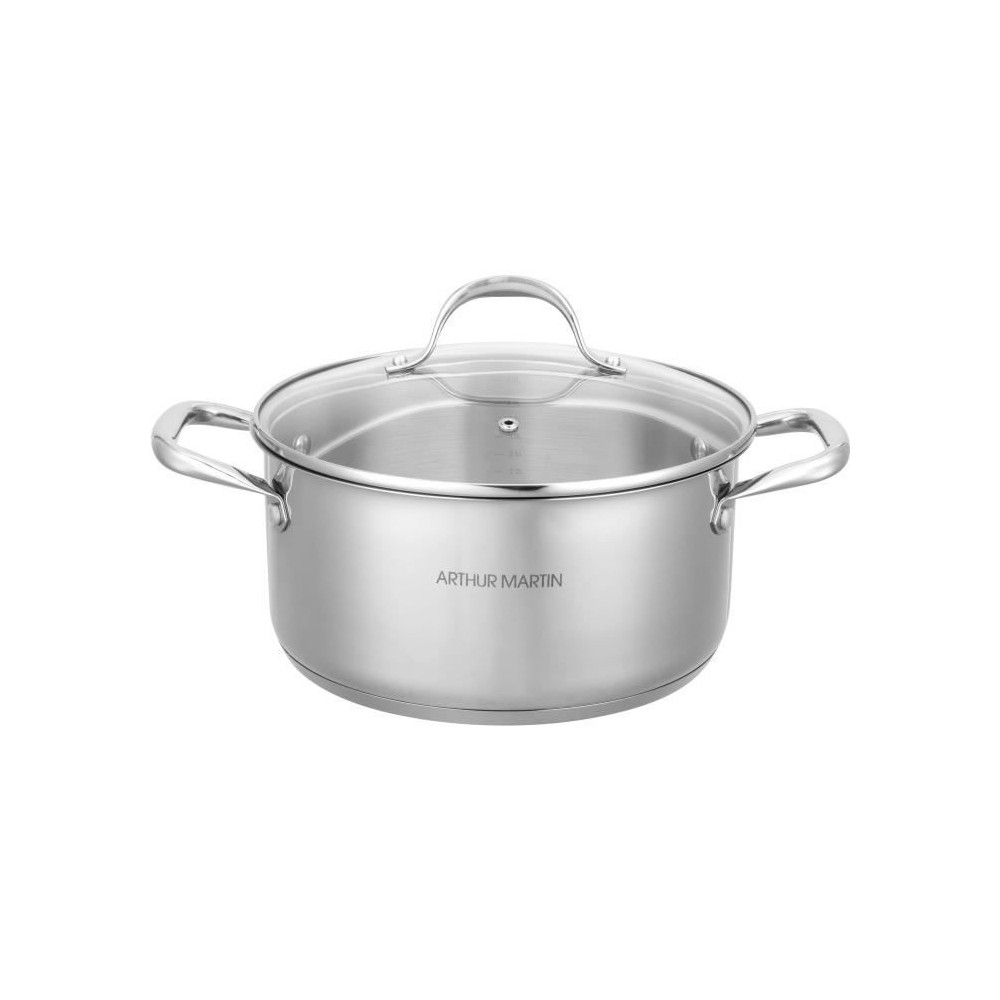 AM3549 Arthur Martin Marmite 24 cm avec couvercle – Acier Inoxydable