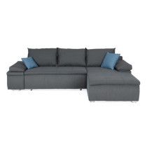 CELINA Canapé d'angle réversible convertible 3 places + Coffre de ra