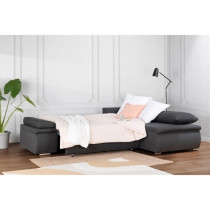 CELINA Canapé d'angle réversible convertible 3 places + Coffre de ra