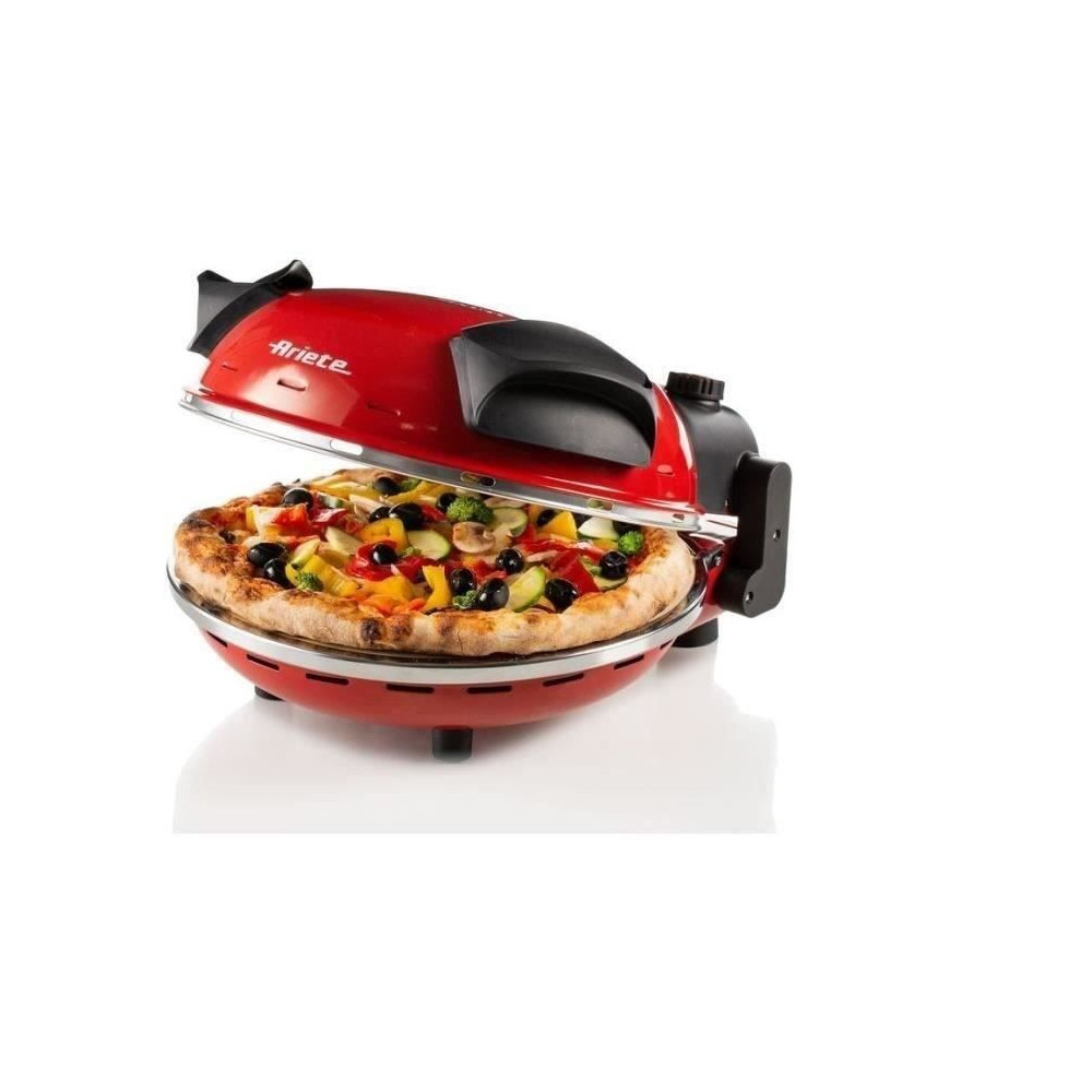 Four a Pizza électrique ARIETE - Rouge - Pierre réfractaire - 1200W