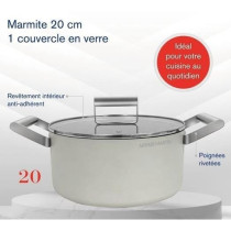 Marmite - ARTHUR MARTIN - AM0063 - 20 cm avec couvercle - Aluminium Fo