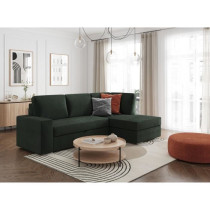 Canapé d'angle droit convertible ARTEMIS 4 places - Velours côtelé