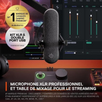 Micro Gaming XLR de qualité studio - STEELSERIES - ALIAS PRO - Noir