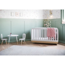 Ensemble table + chaises - FIMIANA - Style scandinave - Blanc mat / Ch