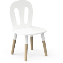 Ensemble table + chaises - FIMIANA - Style scandinave - Blanc mat / Ch