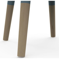 Ensemble table + chaises FIRMIANA - style scandinave - bleu orage & bo