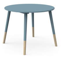 Ensemble table + chaises FIRMIANA - style scandinave - bleu orage & bo